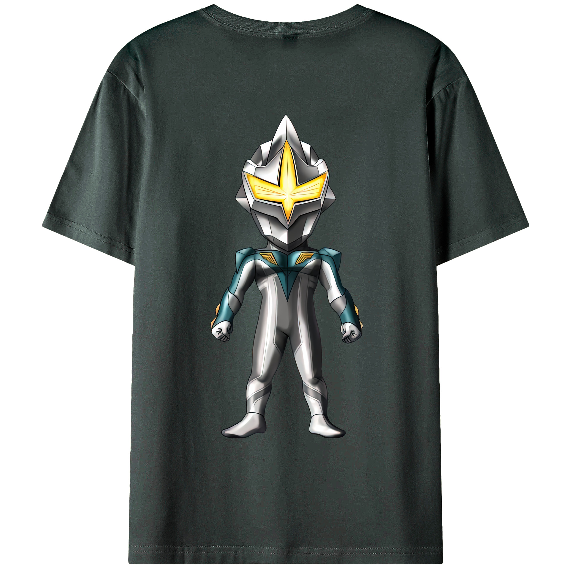 （画像用） ウルトラマン Ultraman 綿100％ メンズ半袖Tシャツ（バックプリント） 通気性